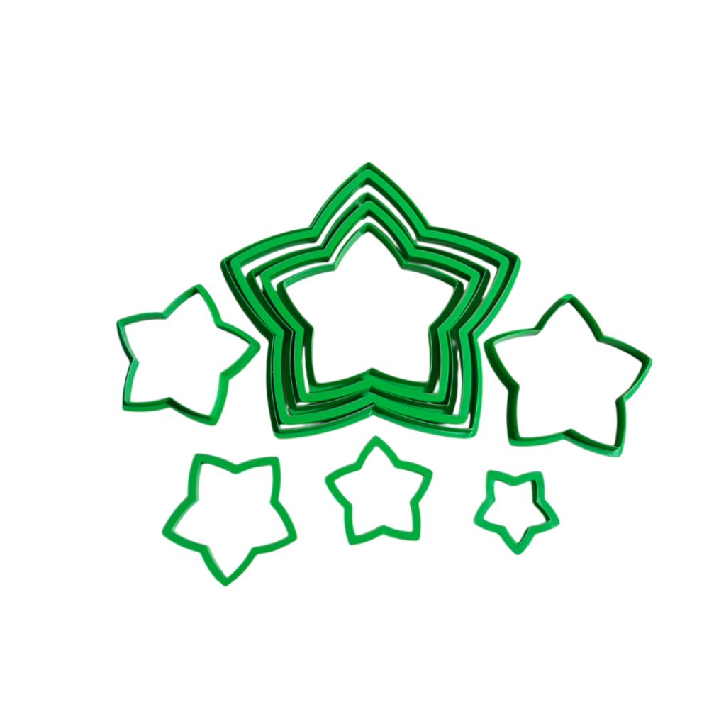 GS MALL 台灣製造 一組10入 星星造型餅乾模 聖誕樹製作 餅乾壓模 糕點切模 果凍壓模 切壓模 烘焙模具, , large