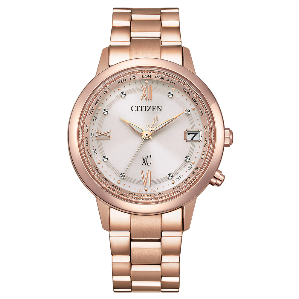 CITIZEN星辰 XC Hebe田馥甄配戴款 鈦 光動能電波錶 女錶 CB1132-51W, , large