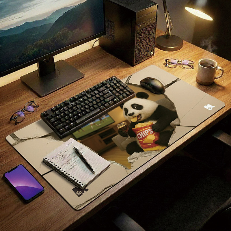 【Monster】 3D Scene Desk Mat (60x34cm) &ndash; Lazy Bear, , large