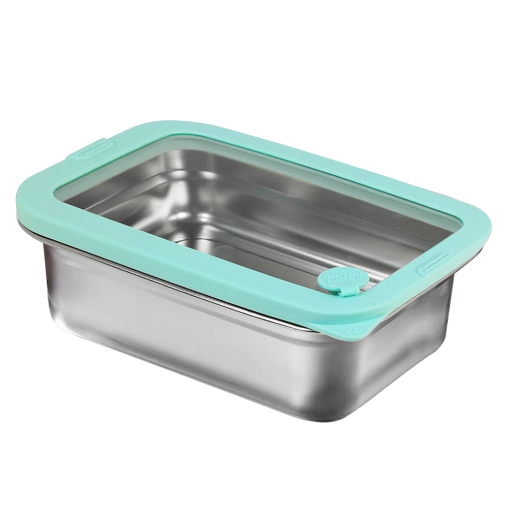 [American MotherGoose] Microwaveable sealed 316 stainless steel fresh-keeping box 1200ml 3 sets, , large