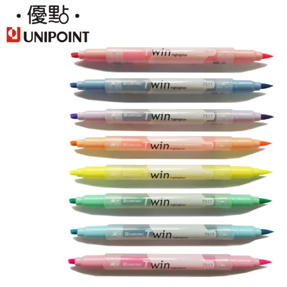 英士ACE 優點751T雙頭螢光亮彩筆(8色組), , large