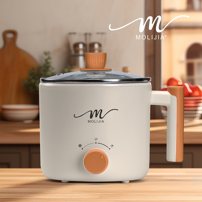 【MOLIJIA】1.8L-M28 Double-Layer Anti-Scalding Non-Stick Fast Cooking Pot- Simple White, , large