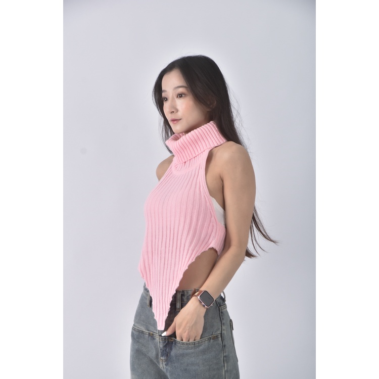 (S) 【安于晴Charlene私服】質感修身短版露背粉色上衣二手衣, , large