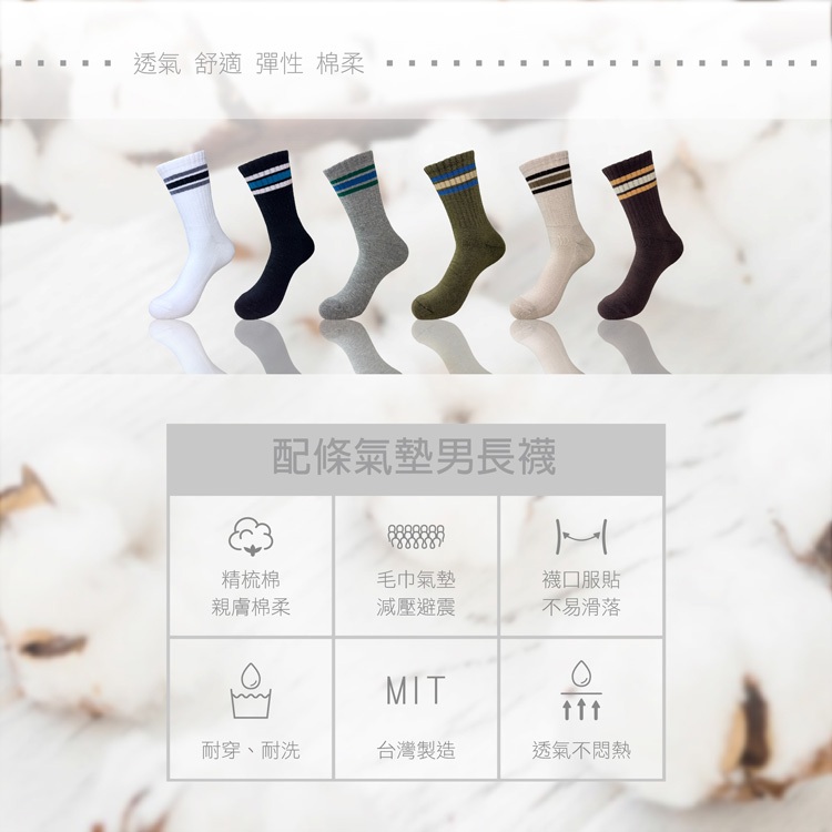 【BVD】配條氣墊男長襪 B660 毛巾底 運動襪 機能襪, , large