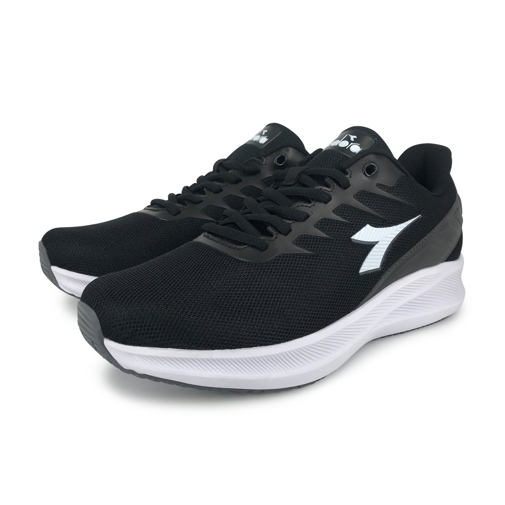 DIADORA迪亞多那 輕量專業慢跑男鞋 男運動鞋 慢跑鞋 寬楦 高腳背 反光 透氣 耐用 吸震 減壓 防滑 黑灰 藍紅, 黑灰,28, large