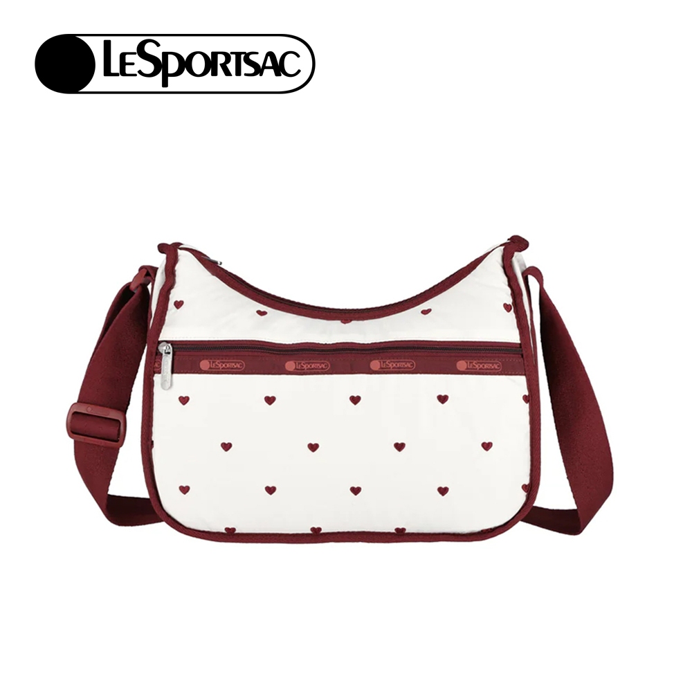 |快速出貨|Lesportsac Classic Hobo 經典斜背包/ 莓果心刺繡