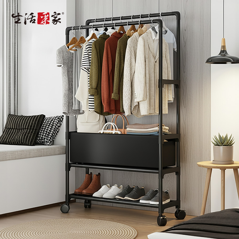 SHCJ 落地型雙排組合衣帽鞋架【四款可選】三合一鞋架 玄關鞋架 組合鞋櫃 掛勾鞋架, , large