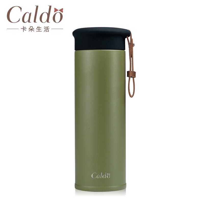 [ Caldo卡朵 ] 無印質樸不鏽鋼保溫瓶450ml -  FM007 - 綠, , large