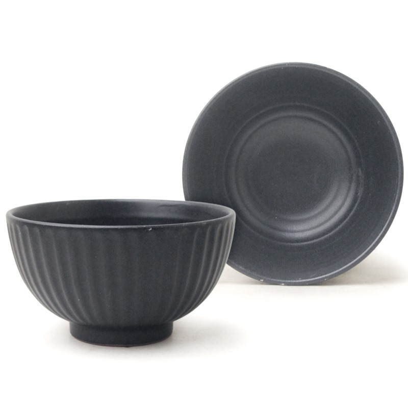 [豐名日本餐具] 4.0"井 菊紋 黑釉 / C04DB0-346, , large