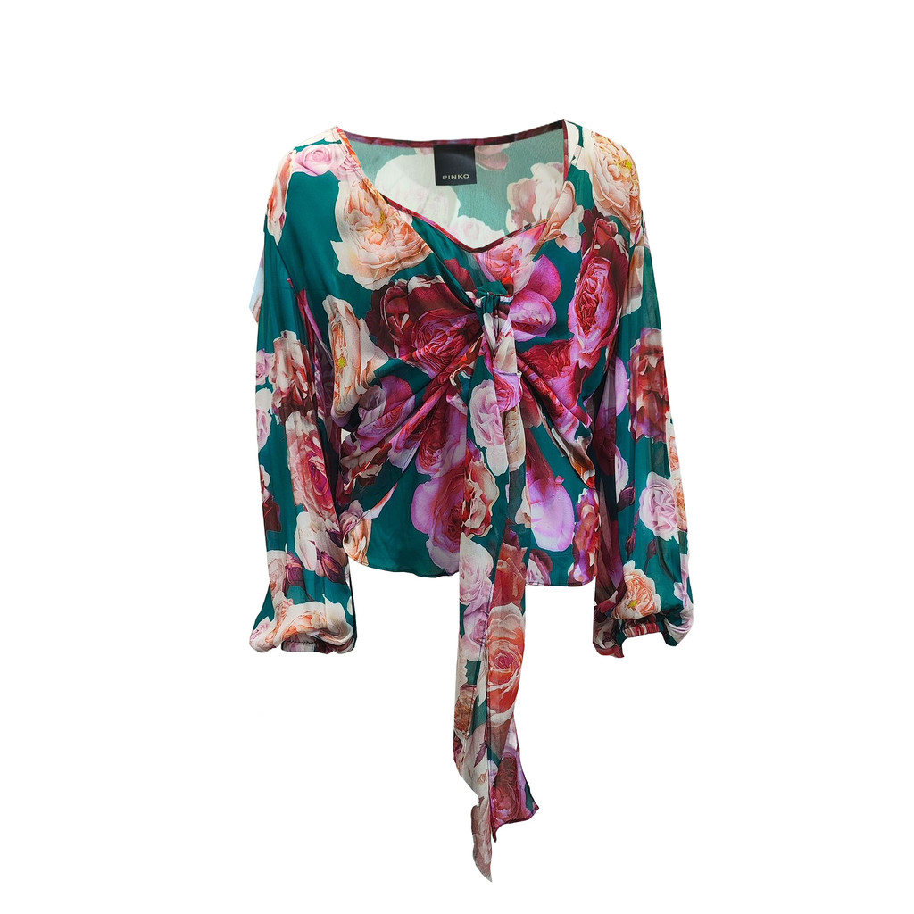 PINKO雙色牡丹印花上衣, , large