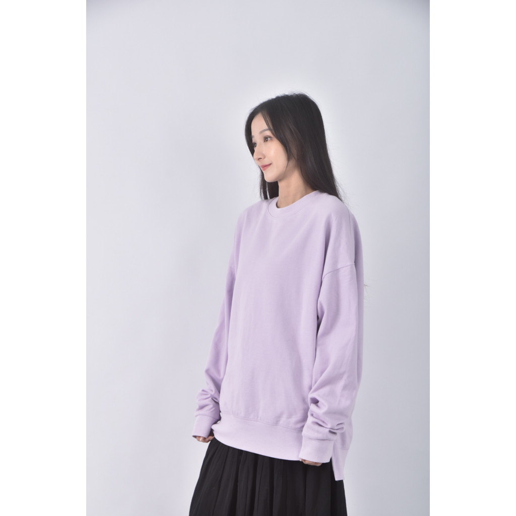 (XL) stl質感圓領紫色長袖上衣二手衣, , large