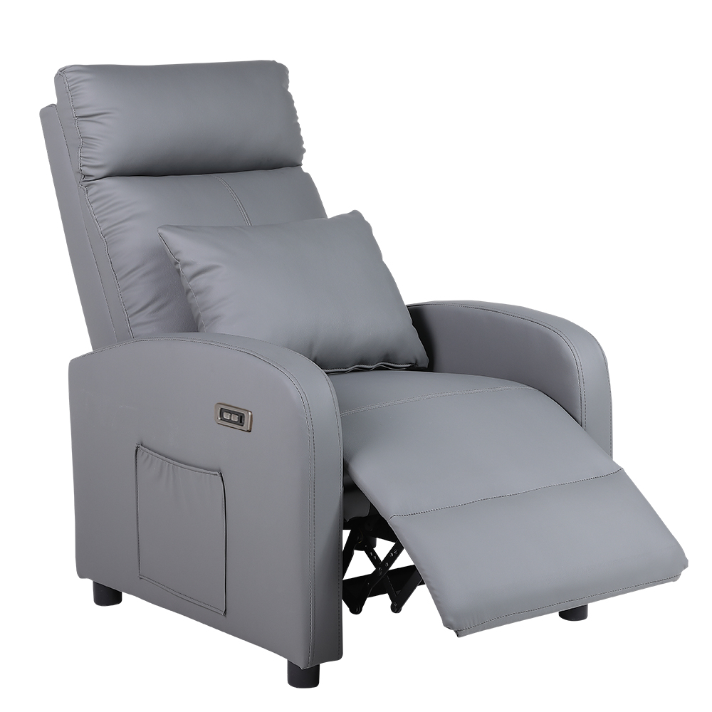 【Hampton 漢汀堡】  丹尼爾電動躺椅-鋼鐵灰(含腰枕), , large