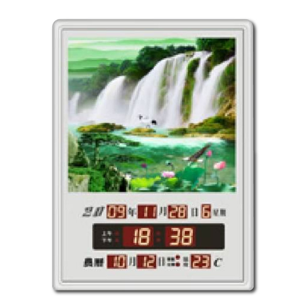 鋒寶牌 壁掛式 電子日曆 數位日曆 萬年曆 風景型 30X40X4cm / 台 FB-3040A , , large