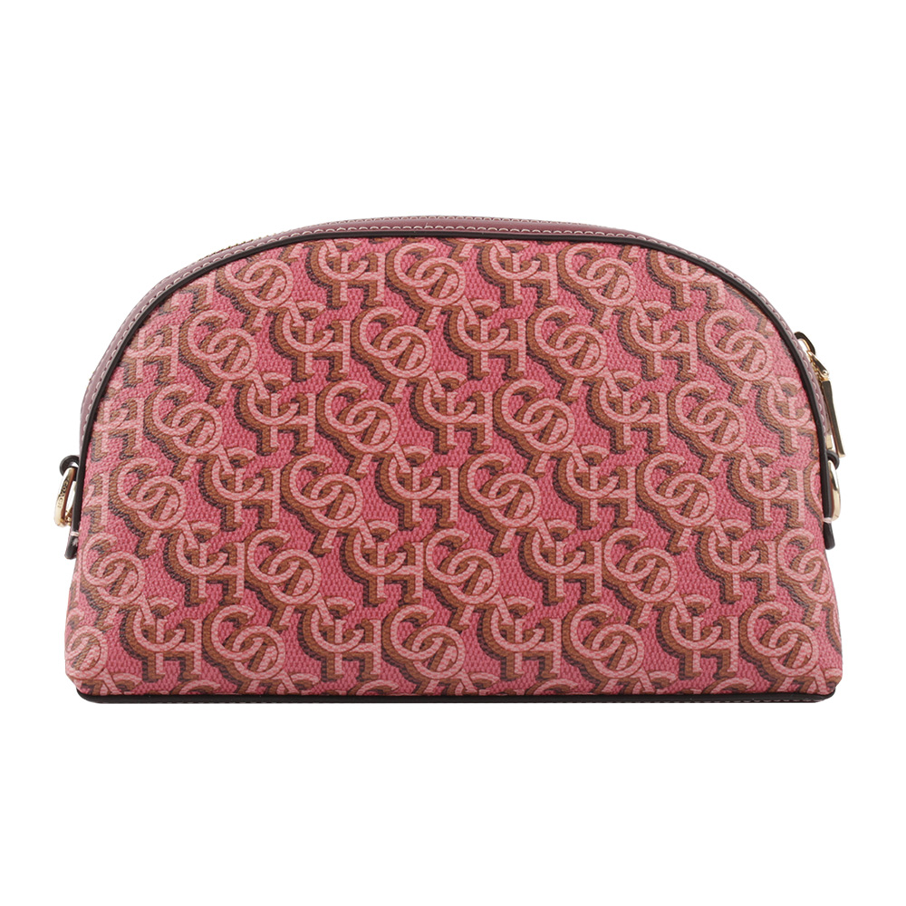 COACH Madi Monogram 塗層帆布拼皮革拉鍊貝殼包/胭脂粉, , large