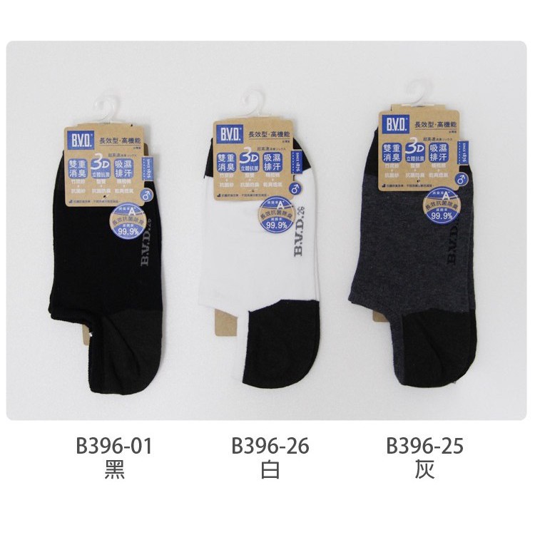 【BVD】雙效抗菌除臭低口男襪<黑>B396 男襪 襪子, , large