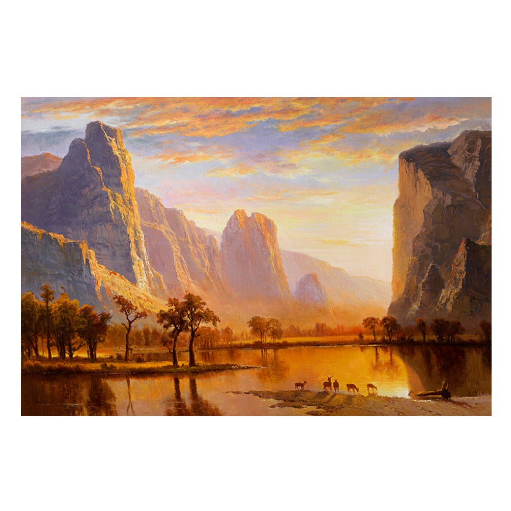 【御畫房】五鹿財神 國家一級畫師手繪油畫60×90cm(VF-85), , large