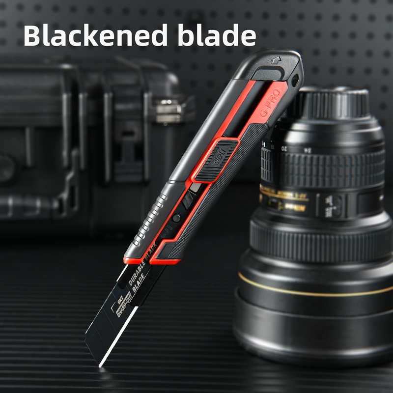 【得力工具 deli tools】重型美工刀 專業款 PRO系列 工業用美工刀 裁紙刀 切割刀-18mm 重型美工刀, , large