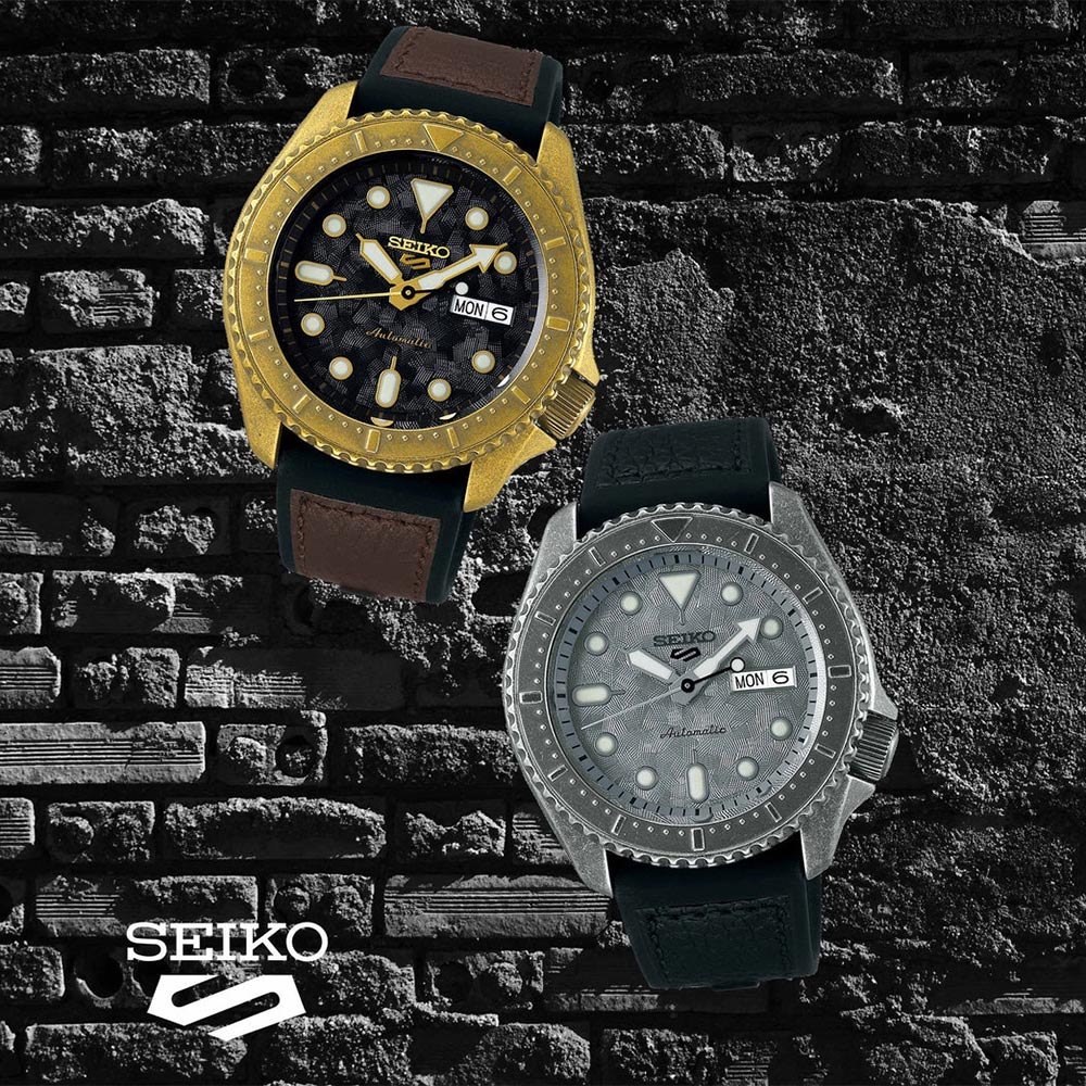 SEIKO 精工 5 Sports 系列槍灰仿舊版機械錶 4R36-09A0H(SRPE79K1), , large