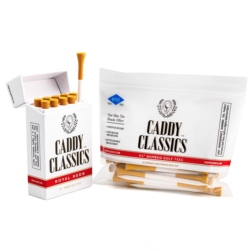 Caddy Classics 高爾夫球 Tee 10支/盒 附50支補充Tee 球架 開球架 高爾夫球禮物, , large
