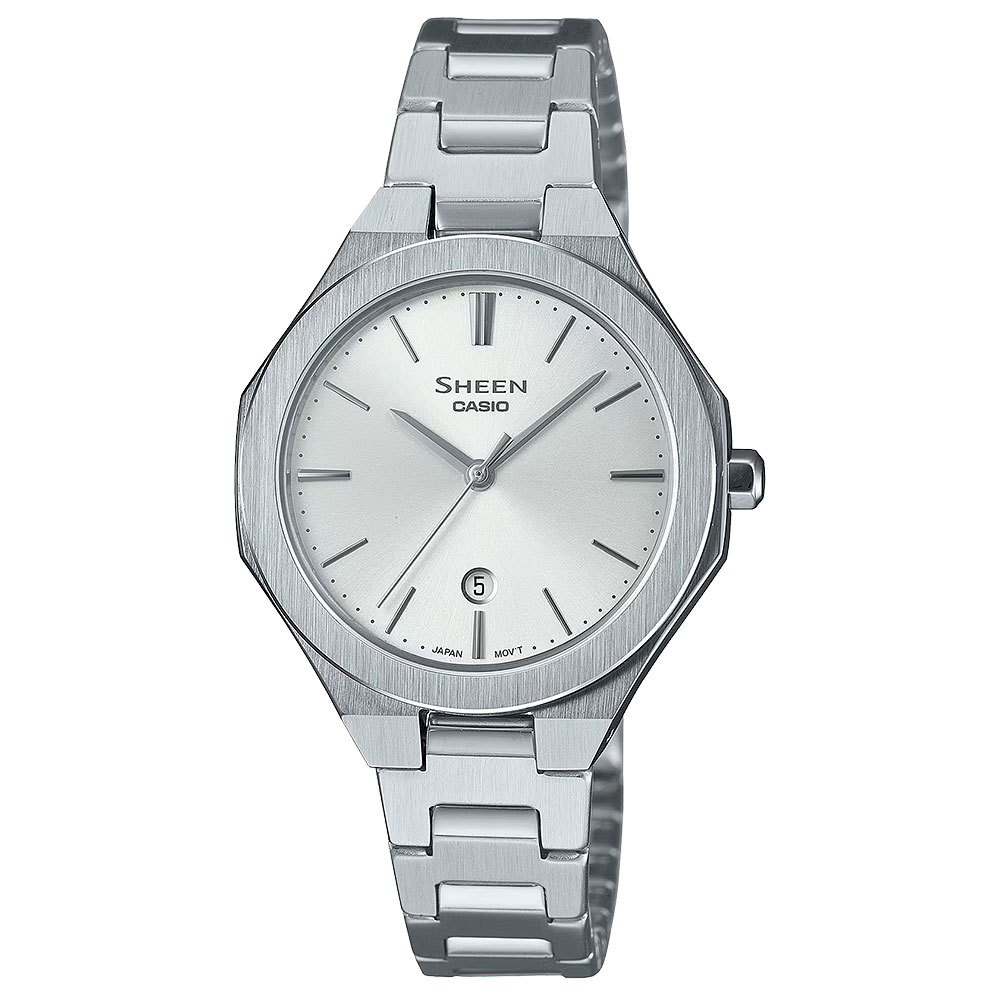 CASIO 卡西歐 SHEEN 現代極簡八角女錶 SHE-4563D-7A, , large