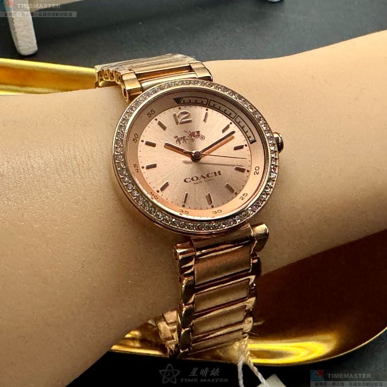 [星晴錶業]COACH手錶,30mm,CH00257玫瑰金色錶面玫瑰金錶殼玫瑰金色精鋼錶帶款, , large