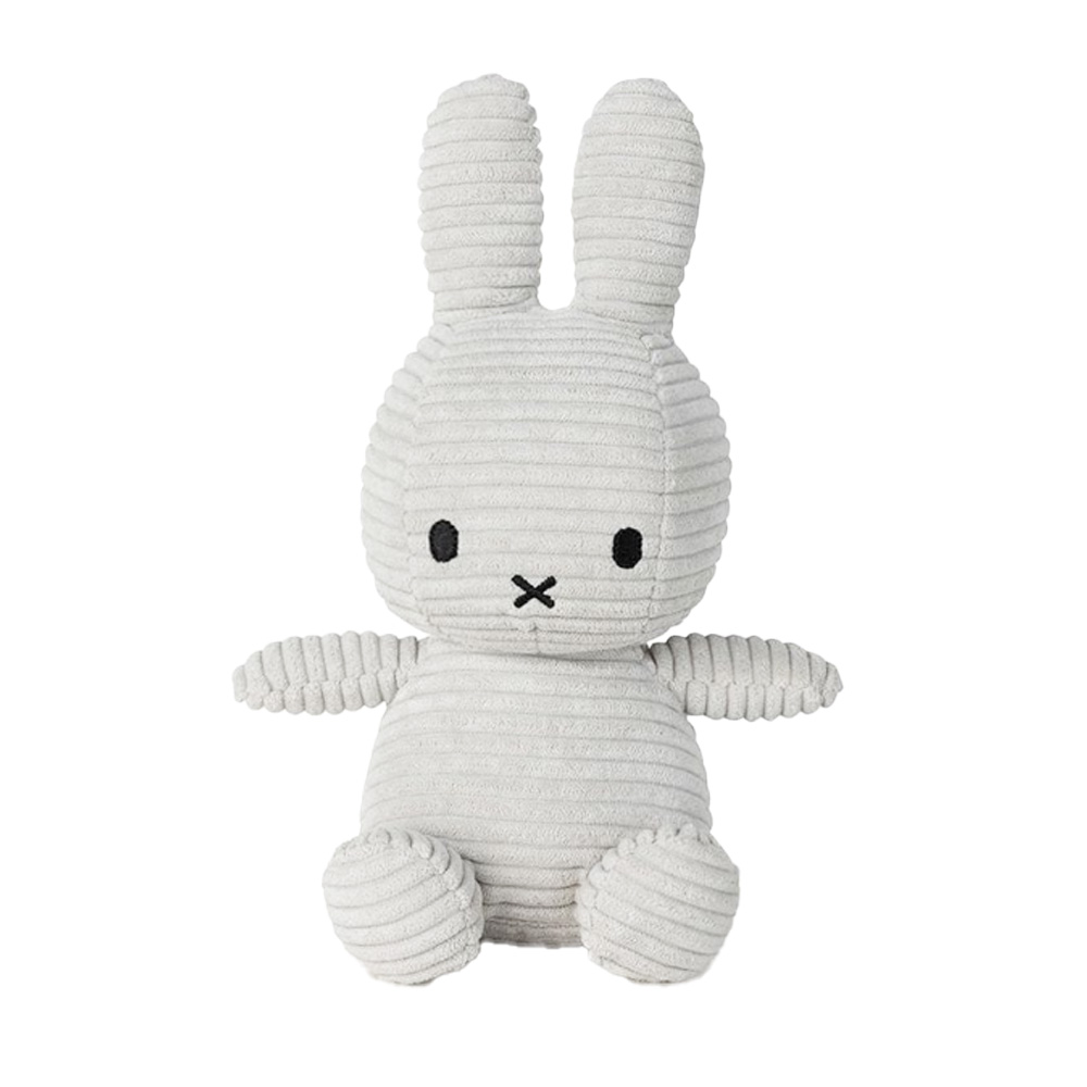 【Bon Ton Toys Miffy 米菲兔】ECO燈芯絨填充玩偶23cm #柔和灰, , large