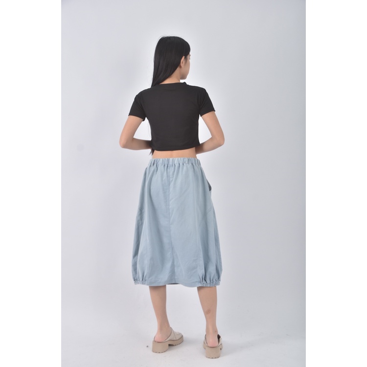 (M) 質感飛鼠藍色長裙二手衣, , large