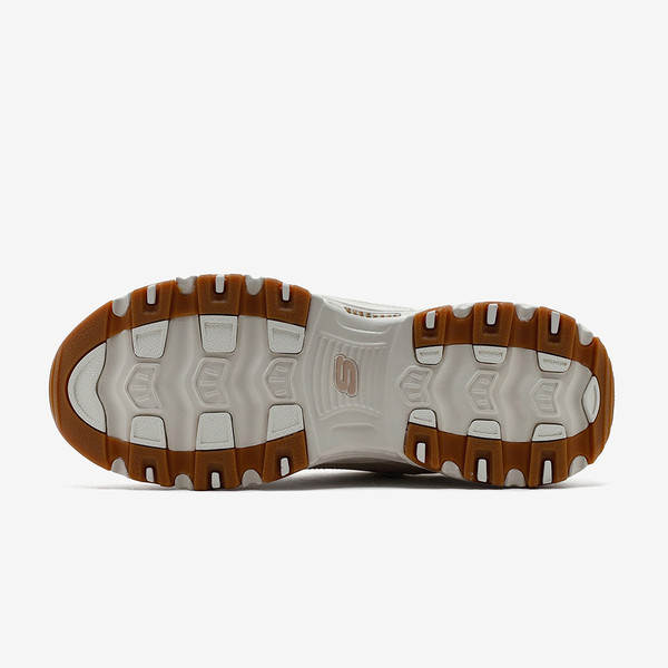 Kixpress-Skechers D'Lites 女 休閒鞋 經典 復古 厚底 增高 米白 粉 [149807OFWT], , large