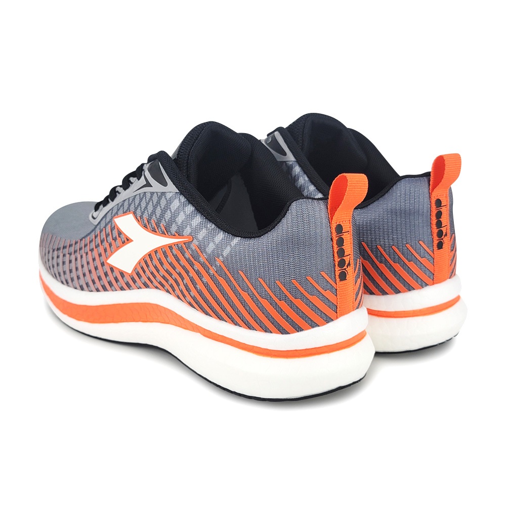 DIADORA迪亞多那 輕量專業慢跑男鞋 男運動鞋 慢跑鞋 漸層 寬楦 透氣 吸震 減壓 乳膠鞋墊 止滑 灰綠 灰桔, , large