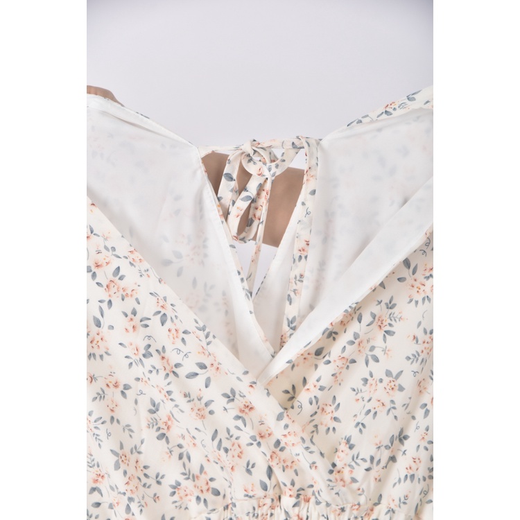 (S) 質感V領白色洋裝二手衣, , large