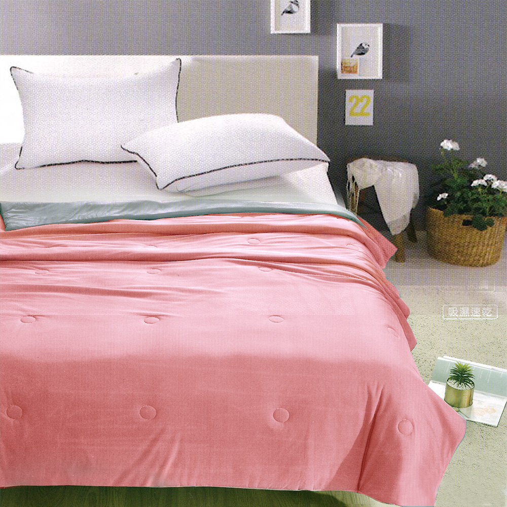 🛏️蓋上秒入眠！大豆蛋白＋涼感絲＝夏夜救星【Carolan 素面涼感大豆纖維涼被】夏日首選，輕柔透氣×涼感升級！公主粉