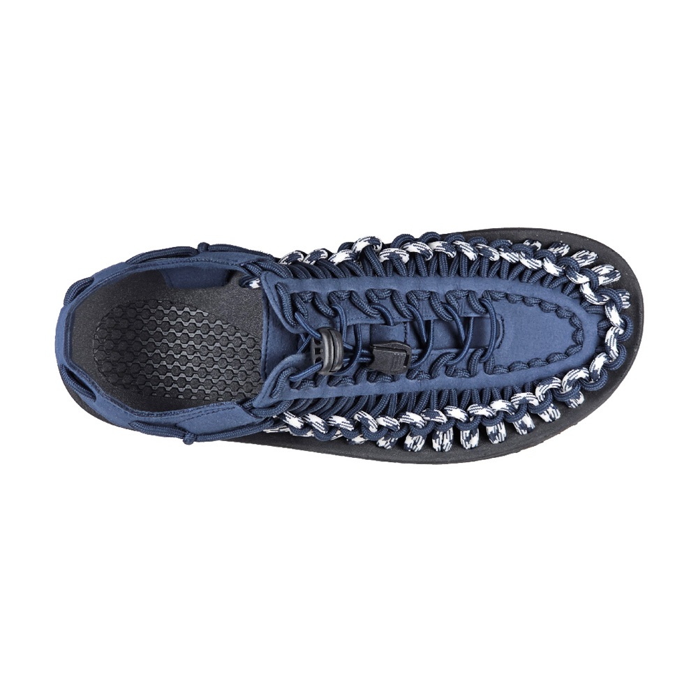 DIADORA迪亞多那 鱷魚編織涼鞋 男鞋 復古 時尚 休閒 水陸兩用 好穿脫 束扣 彈性 輕量 吸震 耐磨 防滑 深藍, , large