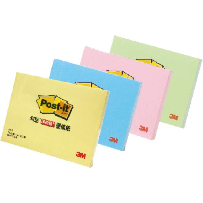 3M 可再貼 657便條紙(多色)藍, , large