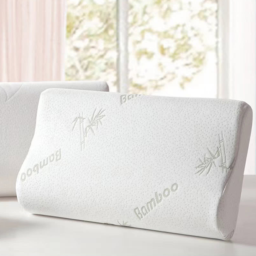 【Galatea 葛拉蒂】竹纖維卡斯達慢回彈記憶護頸枕 2入(睡眠枕/記憶枕/人體工學/枕頭), , large