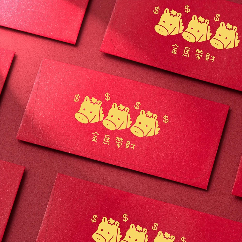 1A 2026 馬年 西式 紅包袋 金馬帶財 10張入 /包 2007, , large