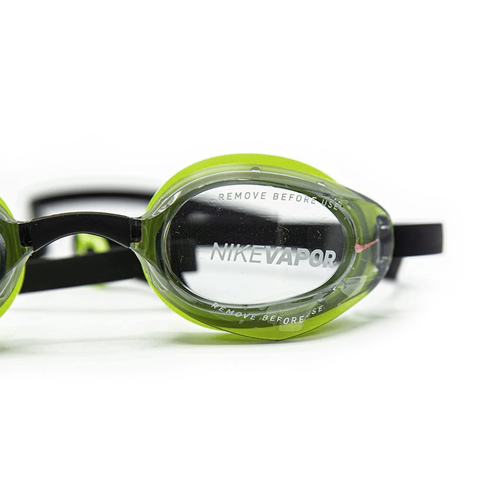 NIKE VAPOR 成人專業型泳鏡 競賽 比賽 訓練 泳池 游泳 運動 簡約 廣角 人體工學 調整 便利 附鼻橋 黃綠, , large