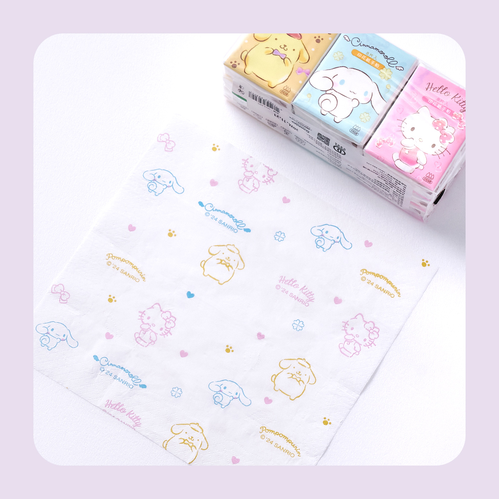 三麗鷗紙手帕(8抽9包)【旺達棉品】, , large