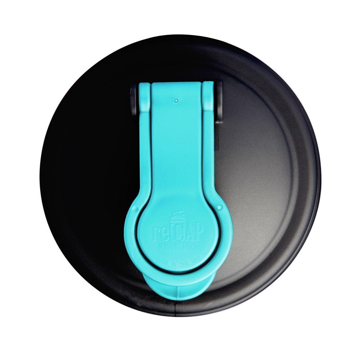 reCAP® 32oz Quart Mason Jars Lid POUR cap Wide Mouth-Black&Blue, , large