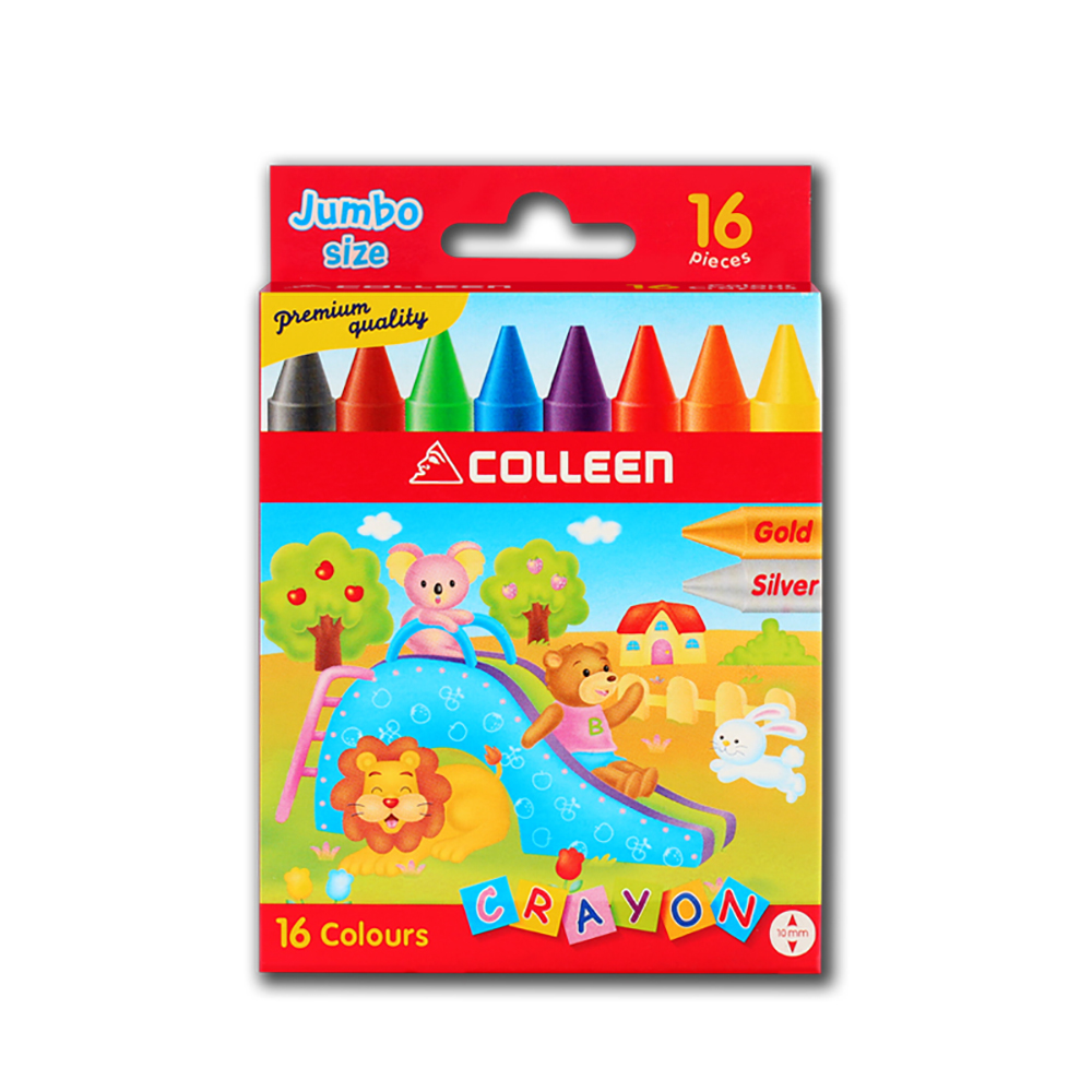 【COLLEEN】可力粗大蠟筆 16色 / 盒 JC-16