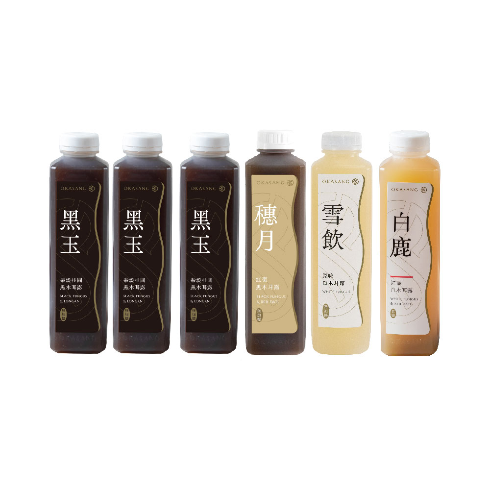 [日進生技]O卡桑無加糖木耳露組｜1000ml*6(柴燒桂圓黑木耳露(無加糖)*3、紅棗黑木耳露(無加糖)*1、原味白木耳露(無加糖)*1、紅棗白木耳露(無加糖)*1), , large