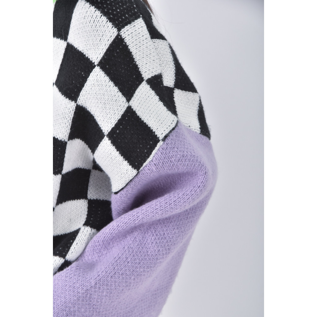 (2XL) le wong棋盤黑色長袖上衣二手衣, , large