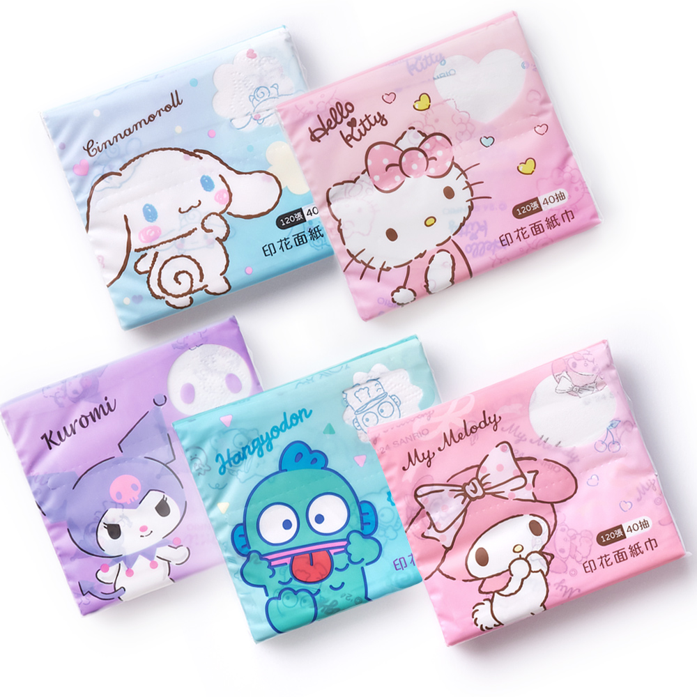 三麗鷗三層袖珍面紙(40抽)【旺達棉品】, , large