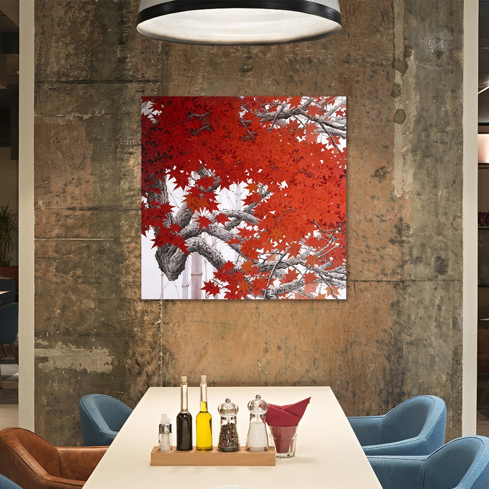 【御畫房】鴻運當頭 國家一級畫師手繪油畫80×80cm(VF-188), , large