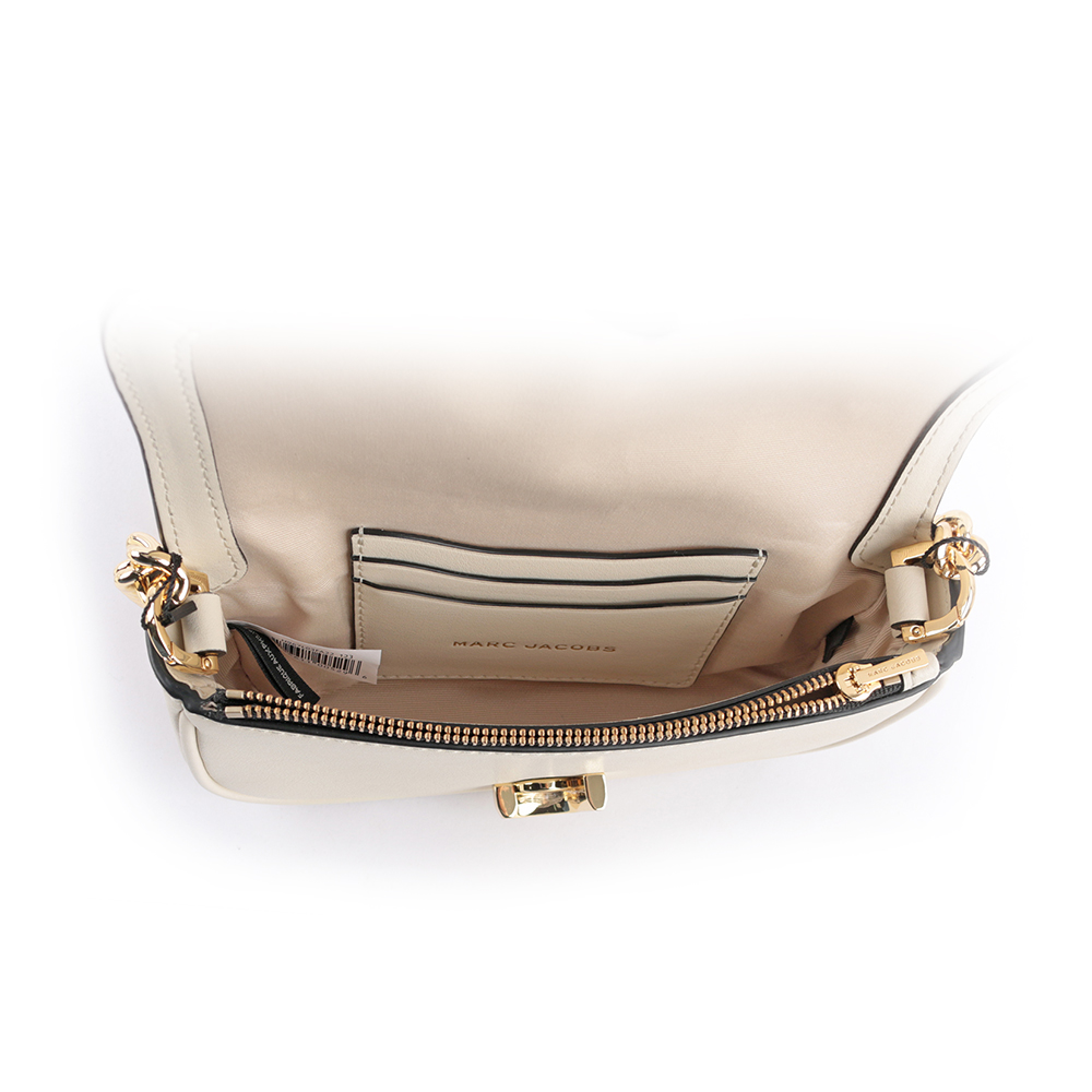 MARC JACOBS THE J MARC 平滑牛皮翻蓋迷你二用包/天空白, , large