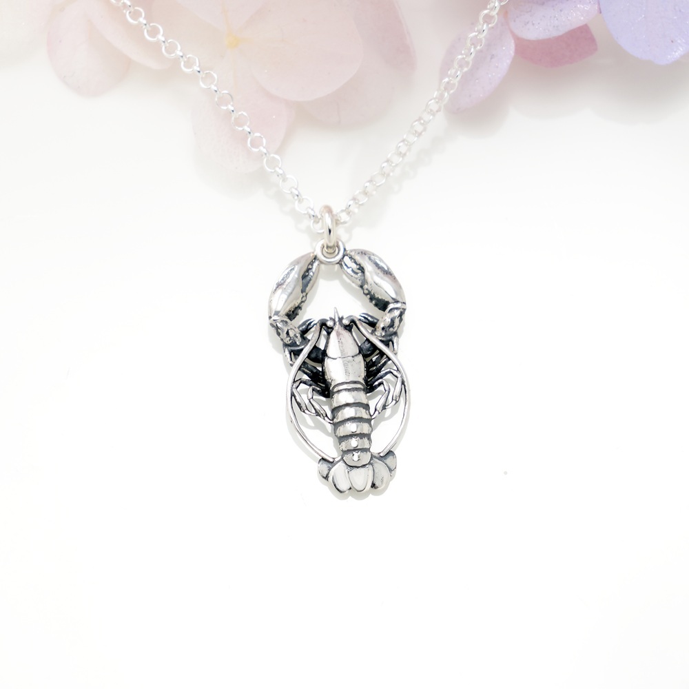 【Angel & Me】龍蝦 s925純銀項鍊 海洋動物項鍊 生日 情人節禮物, , large