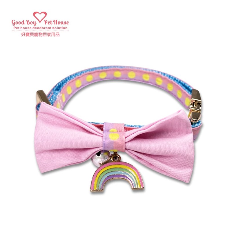 GBPH Pink princess series moonlight rainbow bell pet collar M, , large