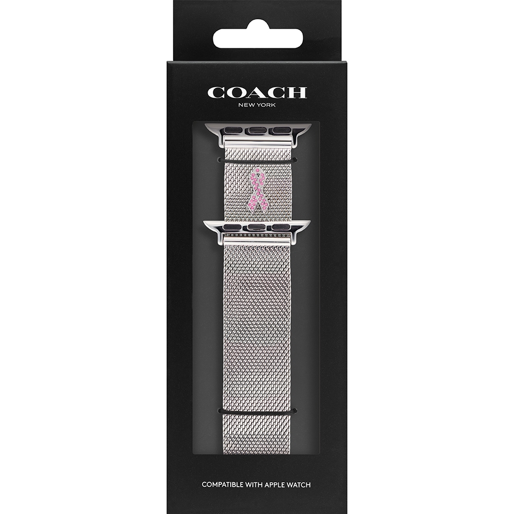 COACH Apple Watch 錶帶 38/40/41mm 適用 粉紅色水晶絲帶 米蘭錶帶(不含手錶), , large