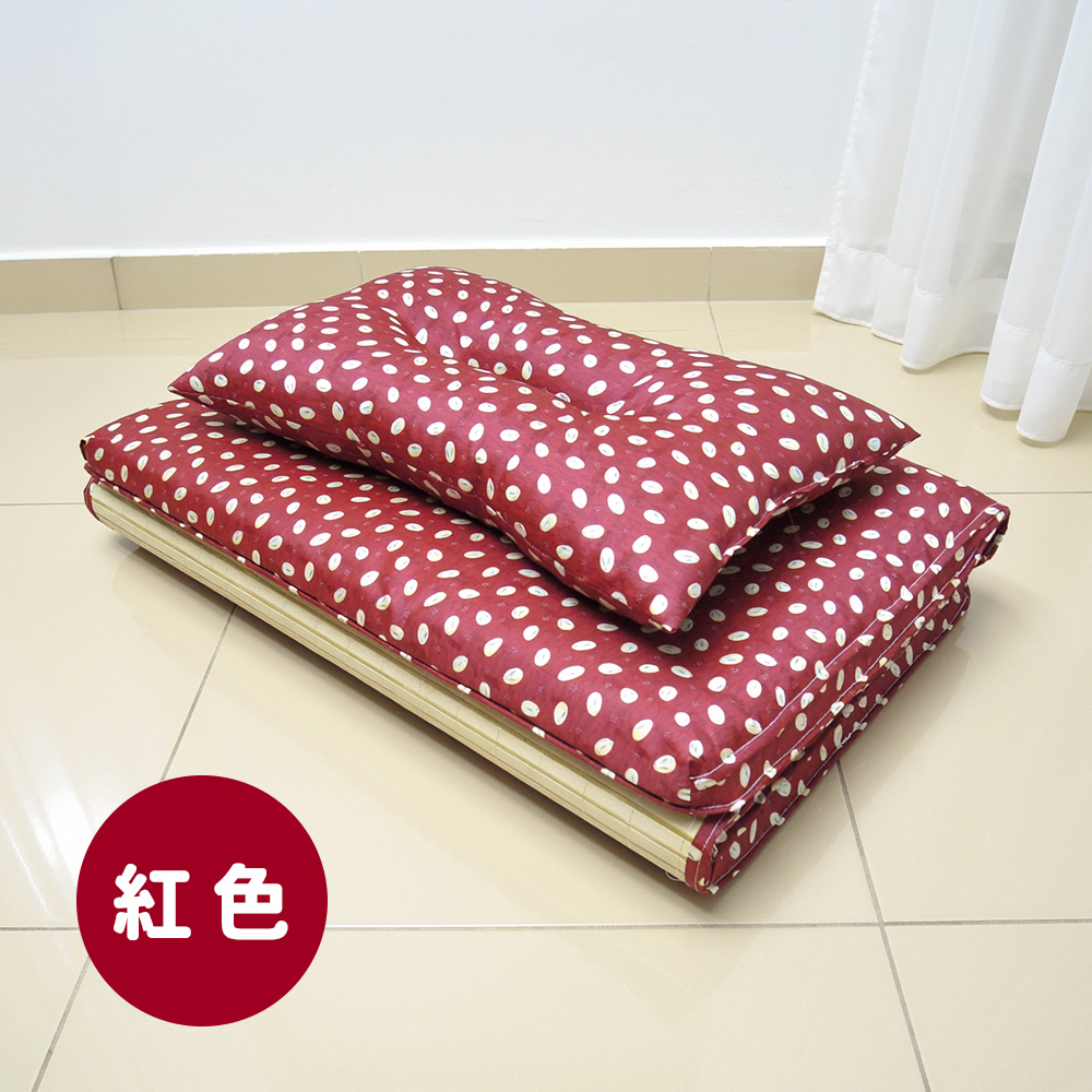 [台客嚴選] 棉花兔竹面單人透氣床墊附枕-卡其兔 台灣製 學生床墊 單人床墊 外宿床墊 記憶枕, , large