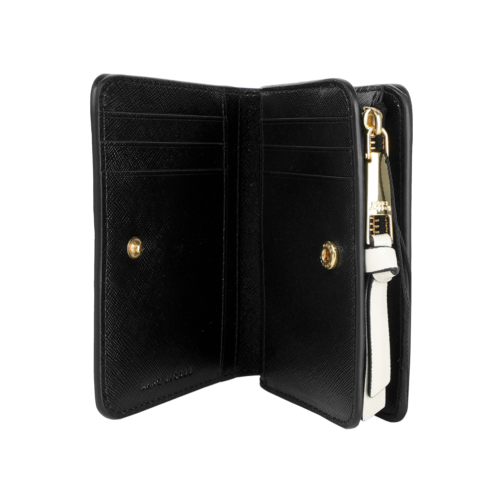 MARC  JACOBS The Snapshot 防刮皮革暗釦二折撞色短夾(駝色), , large