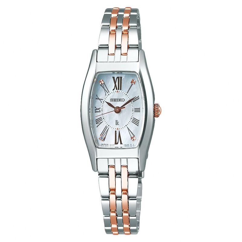 SEIKO 精工 LUKIA 酒桶型典雅太陽能女錶-20mm V117-0EE0KS(SUP439J1), , large
